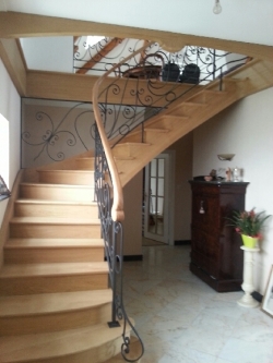 escalier bois et mÃ©tal (ferronnerie)Bayonne (64)